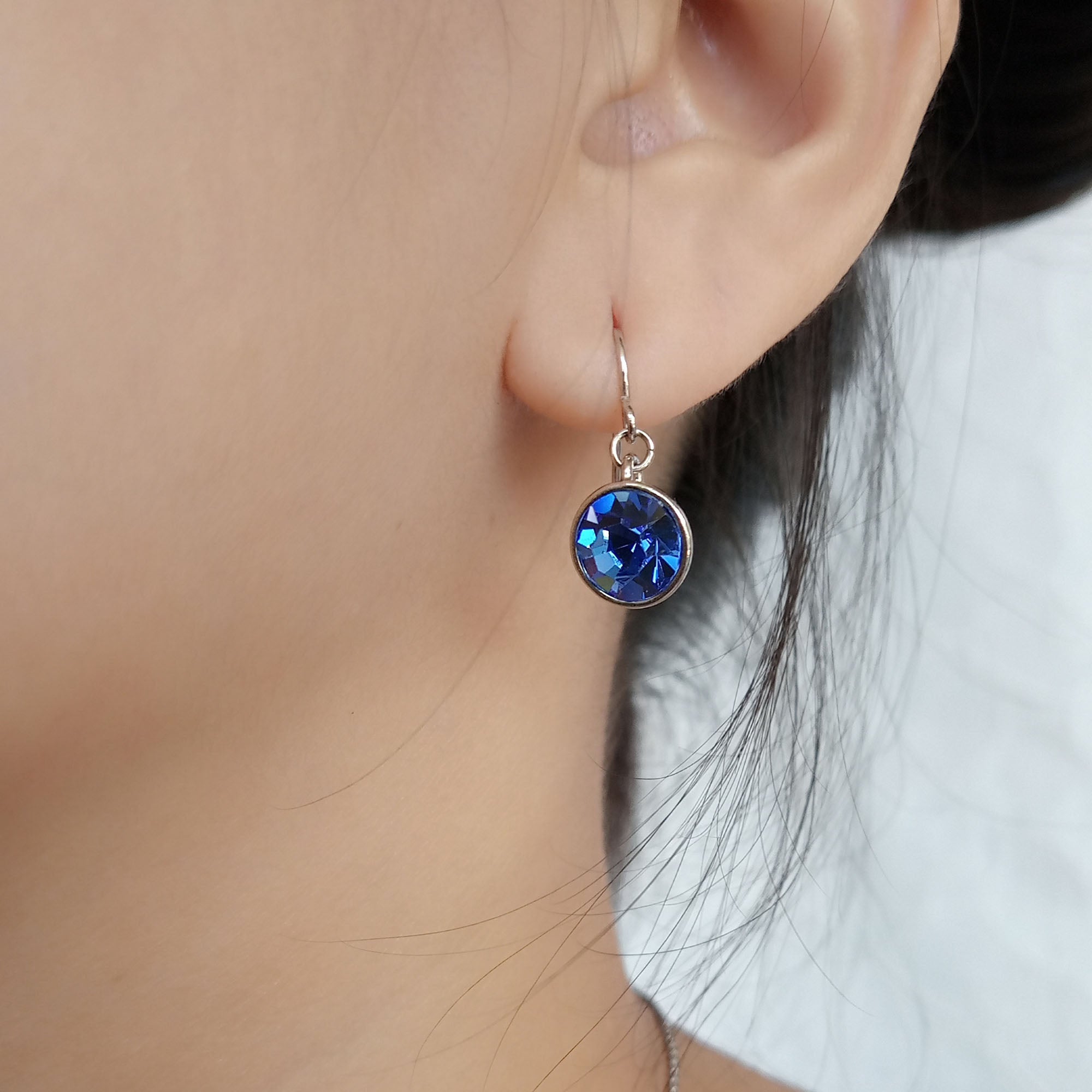 Sapphire Crystal Drop Earrings