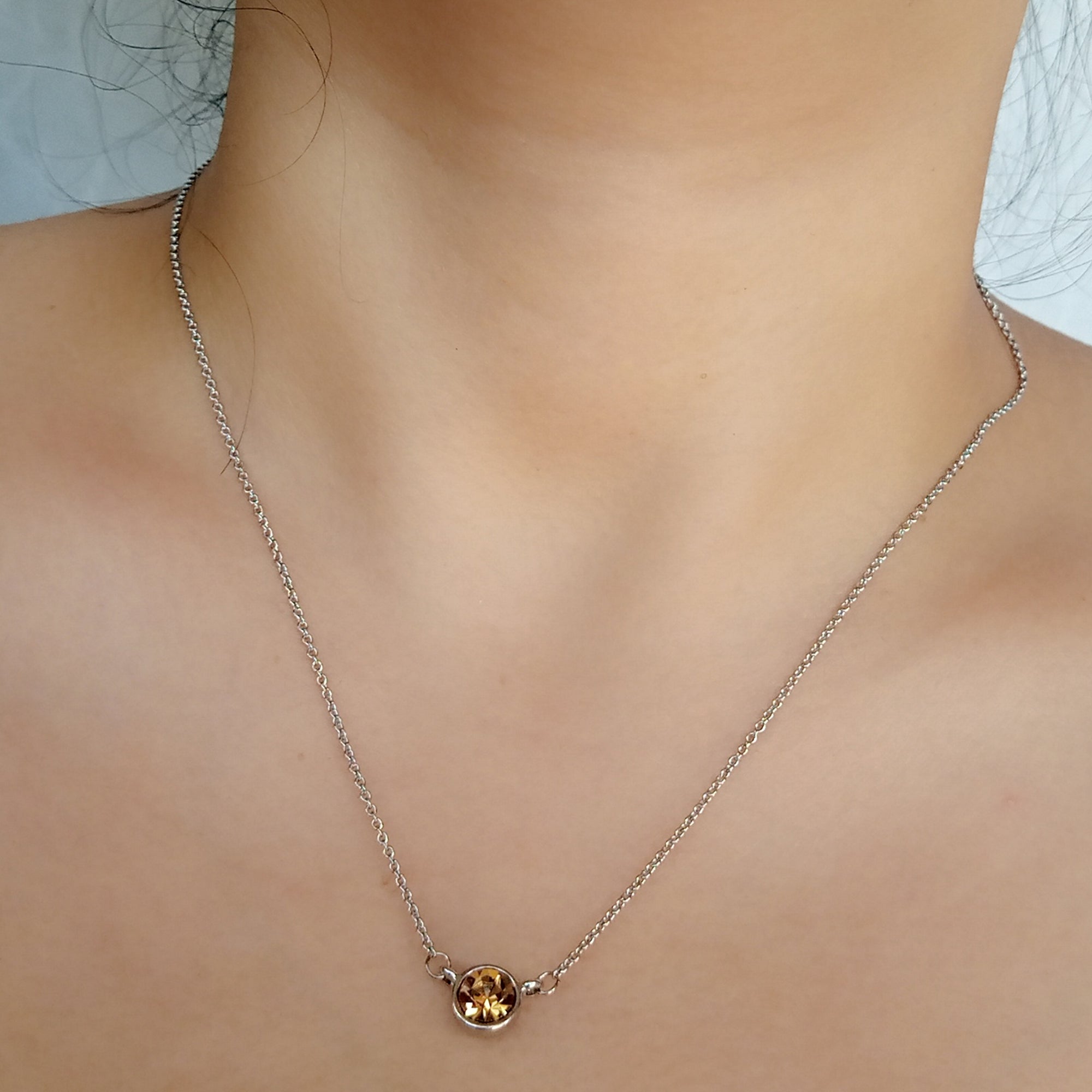 Topaz (November) Birthstone Necklace