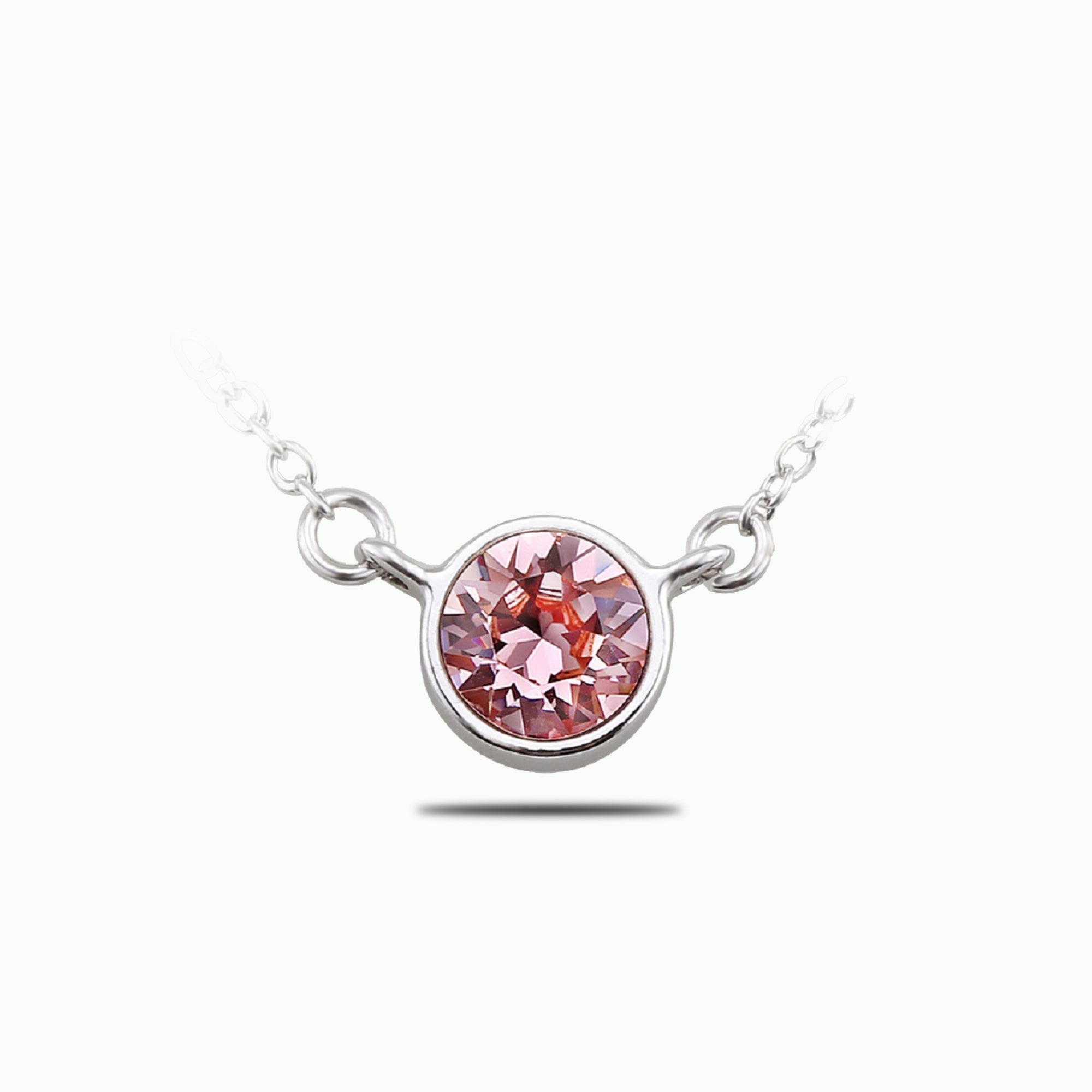 Light Pink (June) Birthstone Necklace