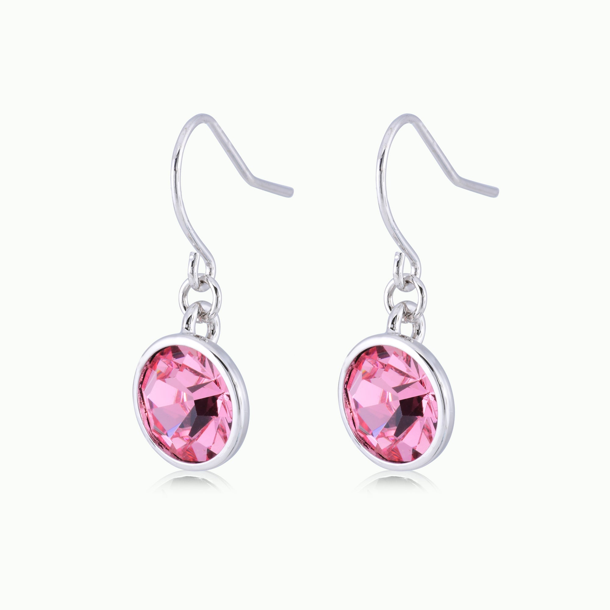 Light Pink Crystal Drop Earrings