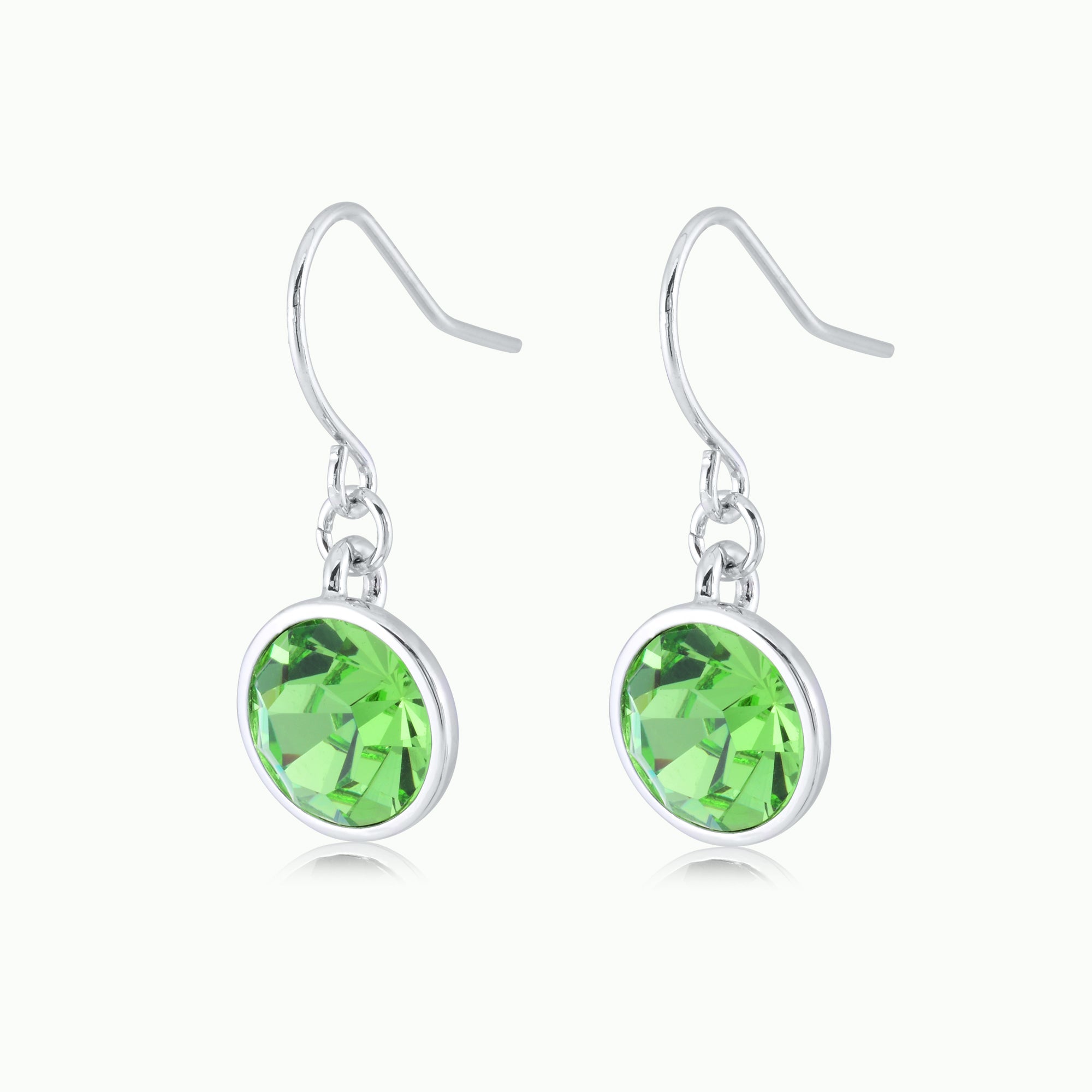 Peridot Crystal Drop Earrings