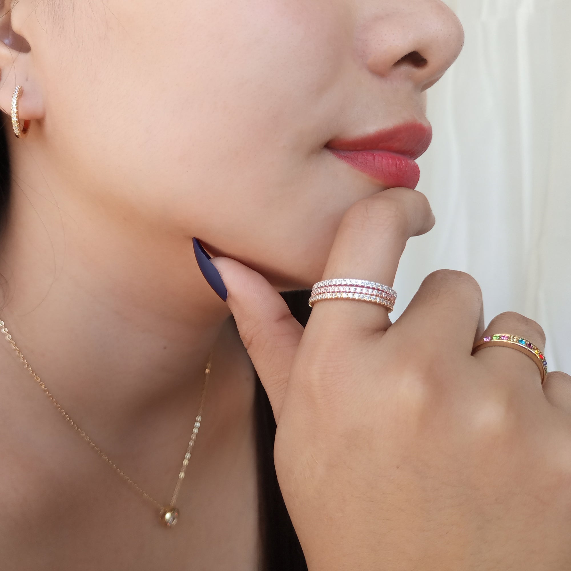 Silver Pavé Eternity Ring