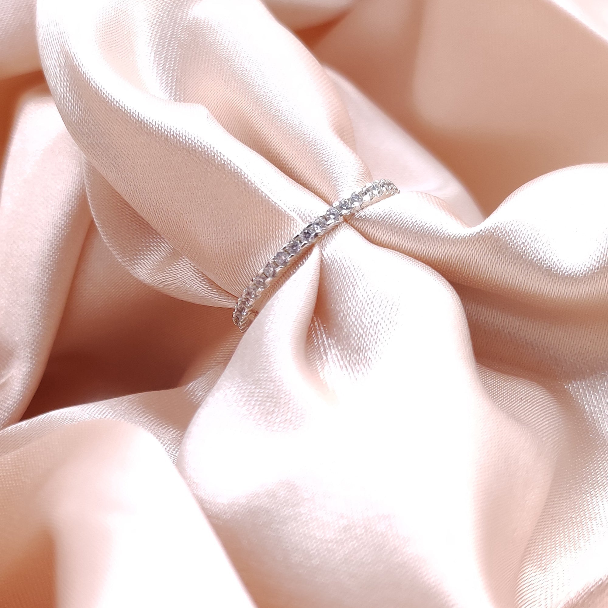 Silver Pavé Eternity Ring