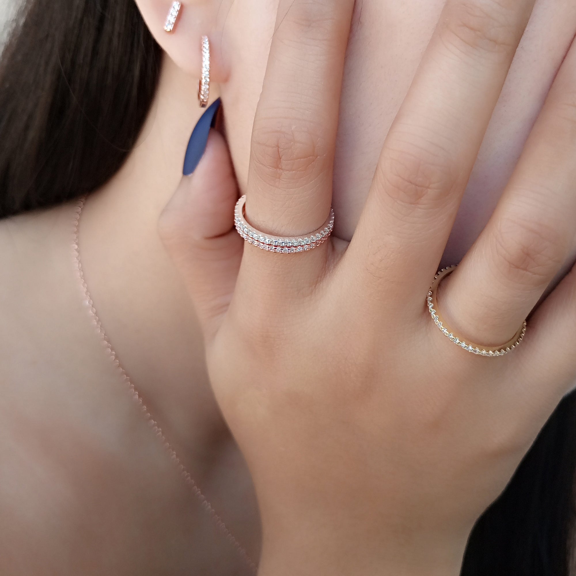 Rose Gold Pavé Eternity Ring