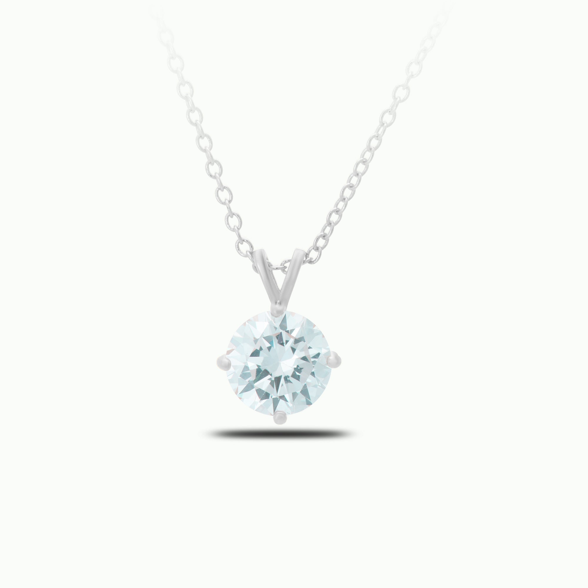 Silver Solitaire Necklace