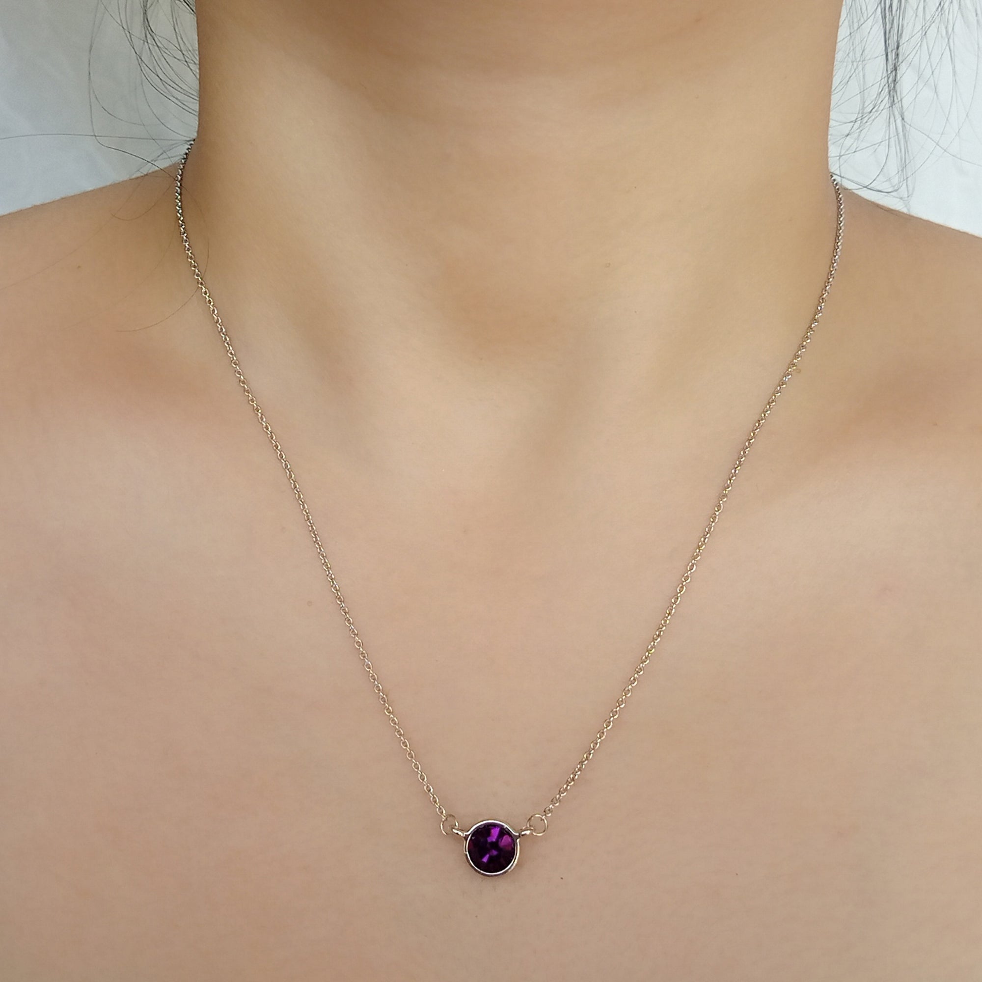 Bezel Set Solitaire Pendant | Upsera