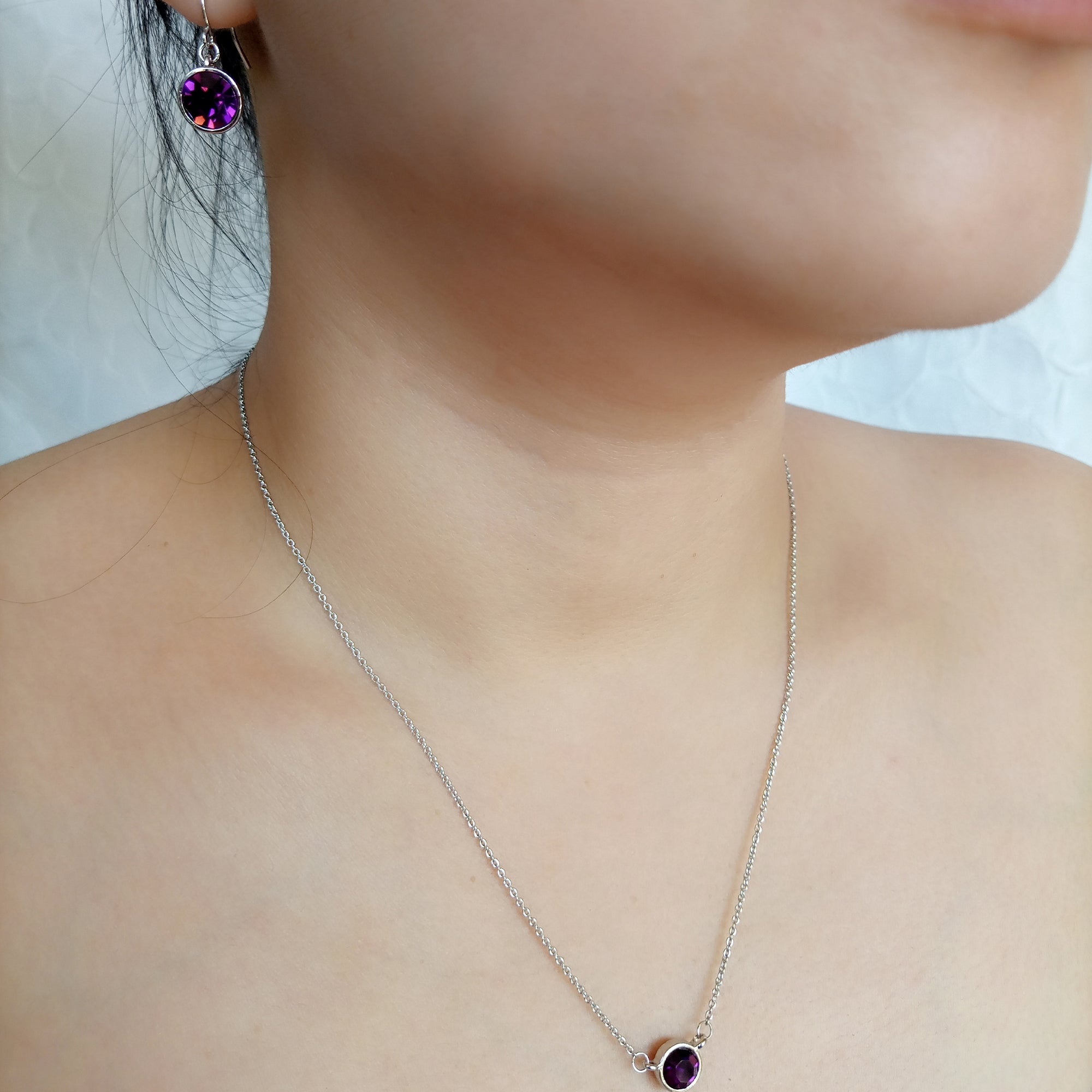Bezel Set Solitaire Pendant | Upsera