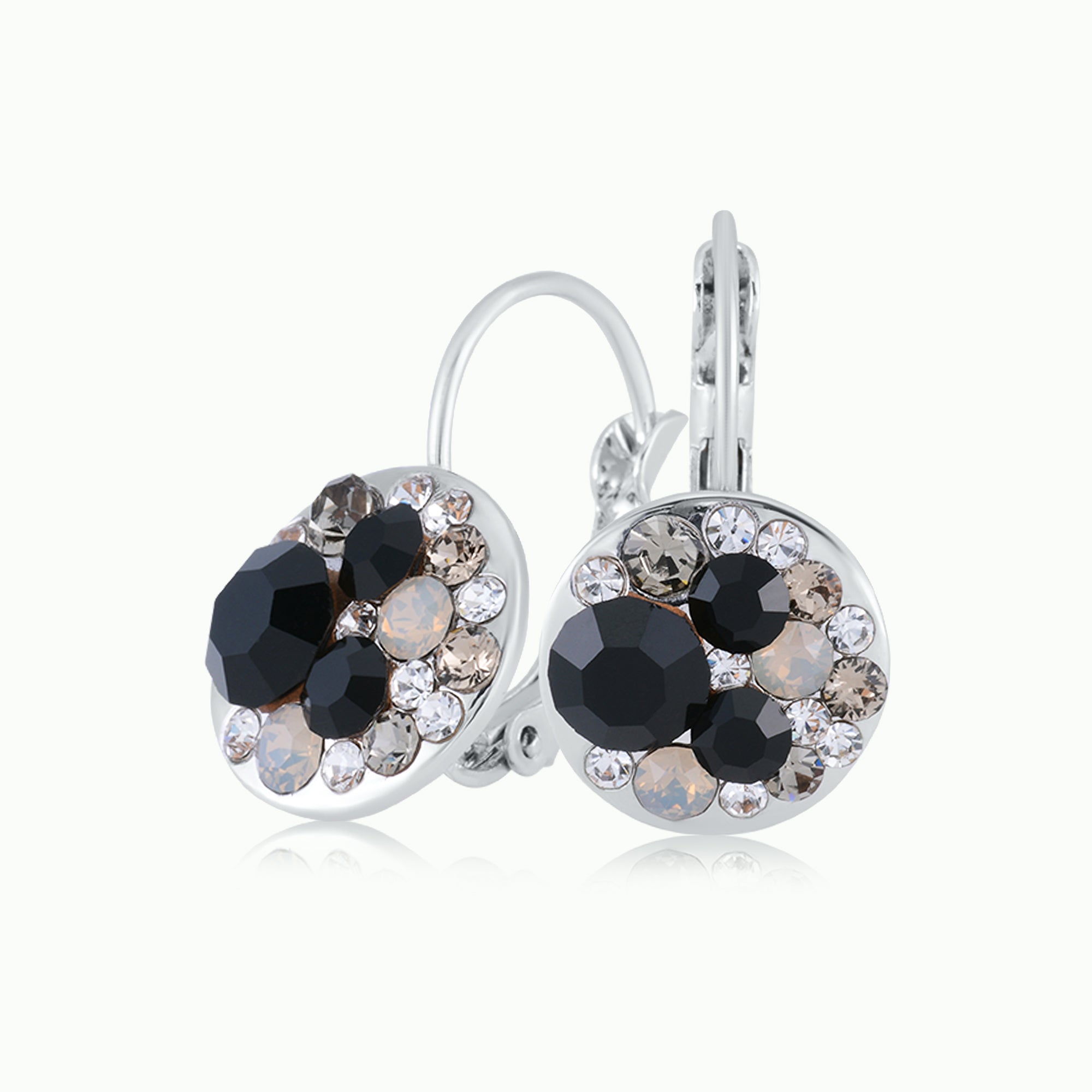 Crystal Leverback Earrings