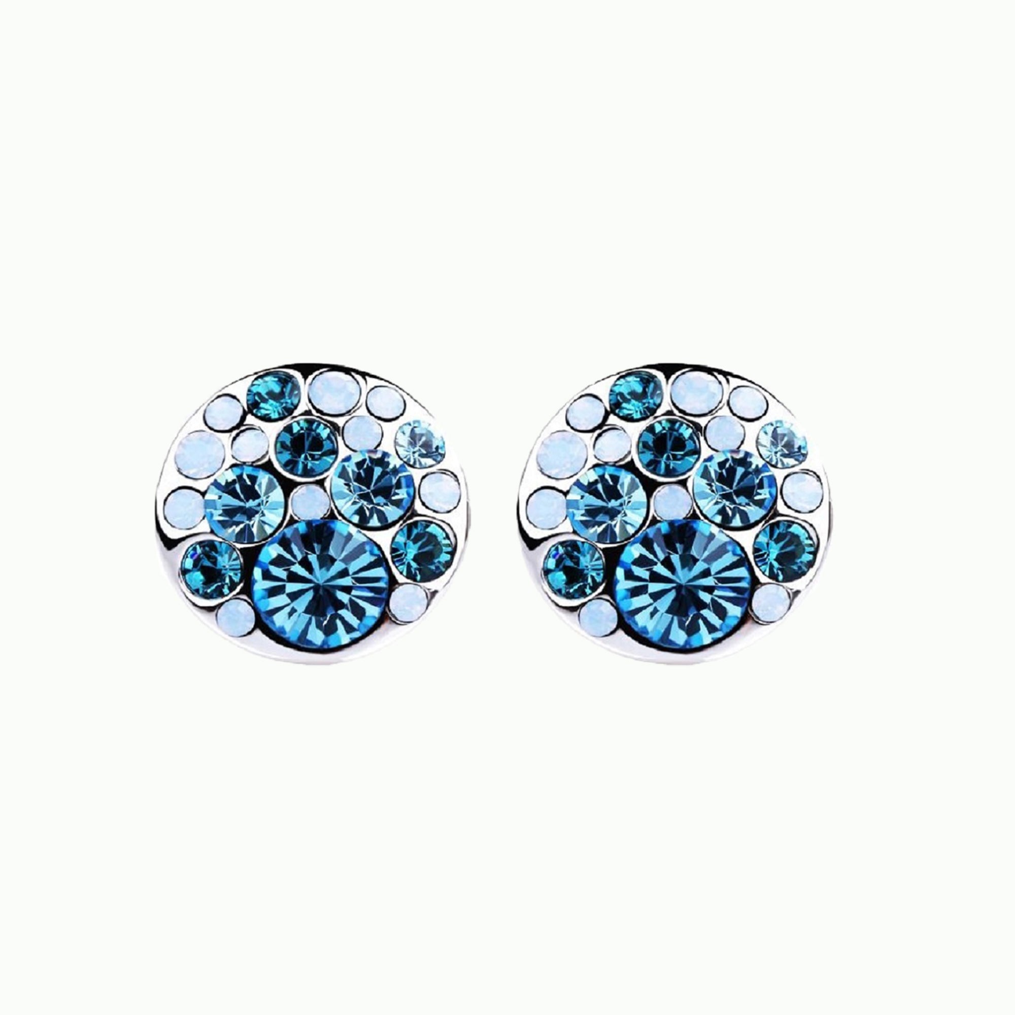 Blue Cluster Earrings