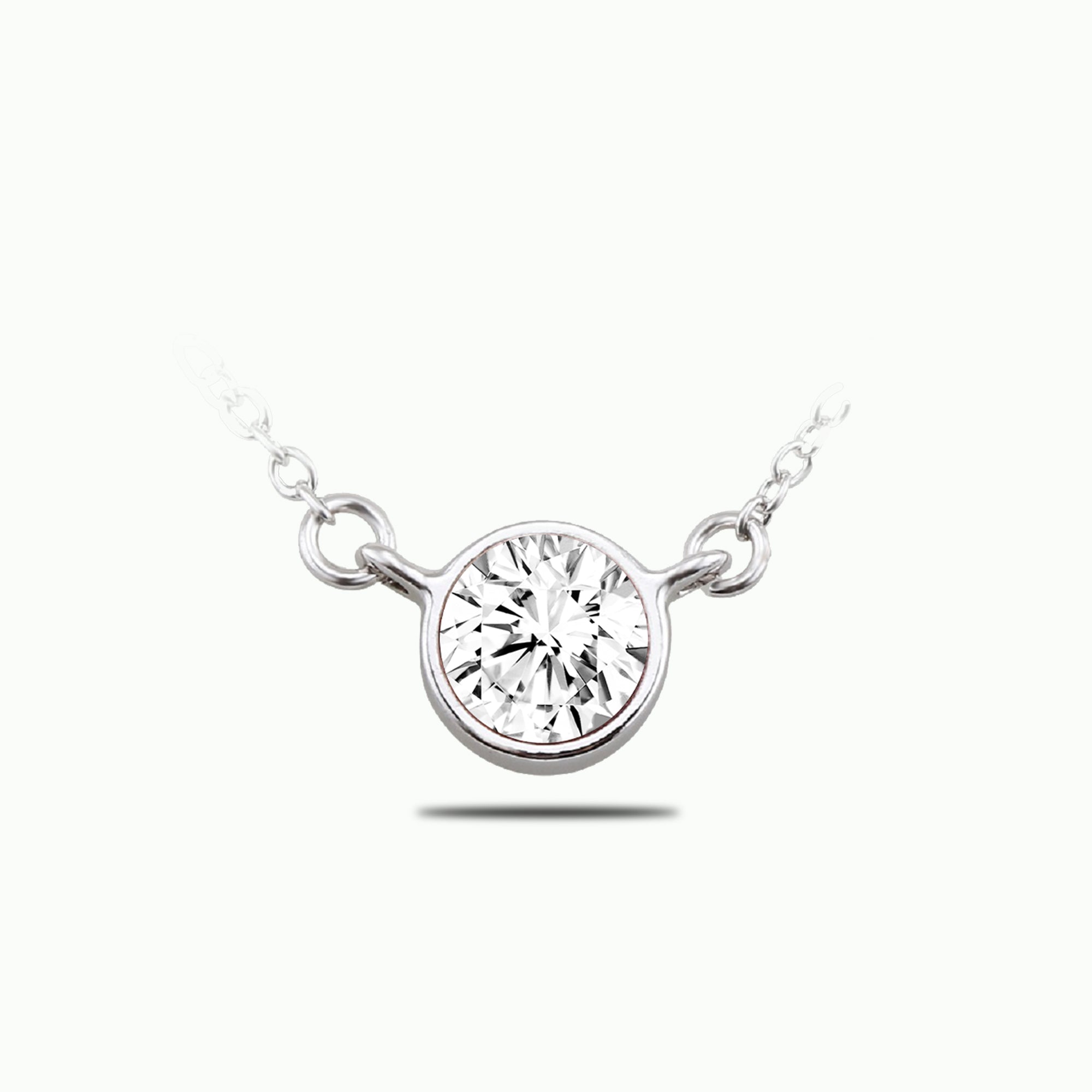 Bezel Set Solitaire Pendant