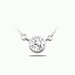 Bezel Set Solitaire Pendant