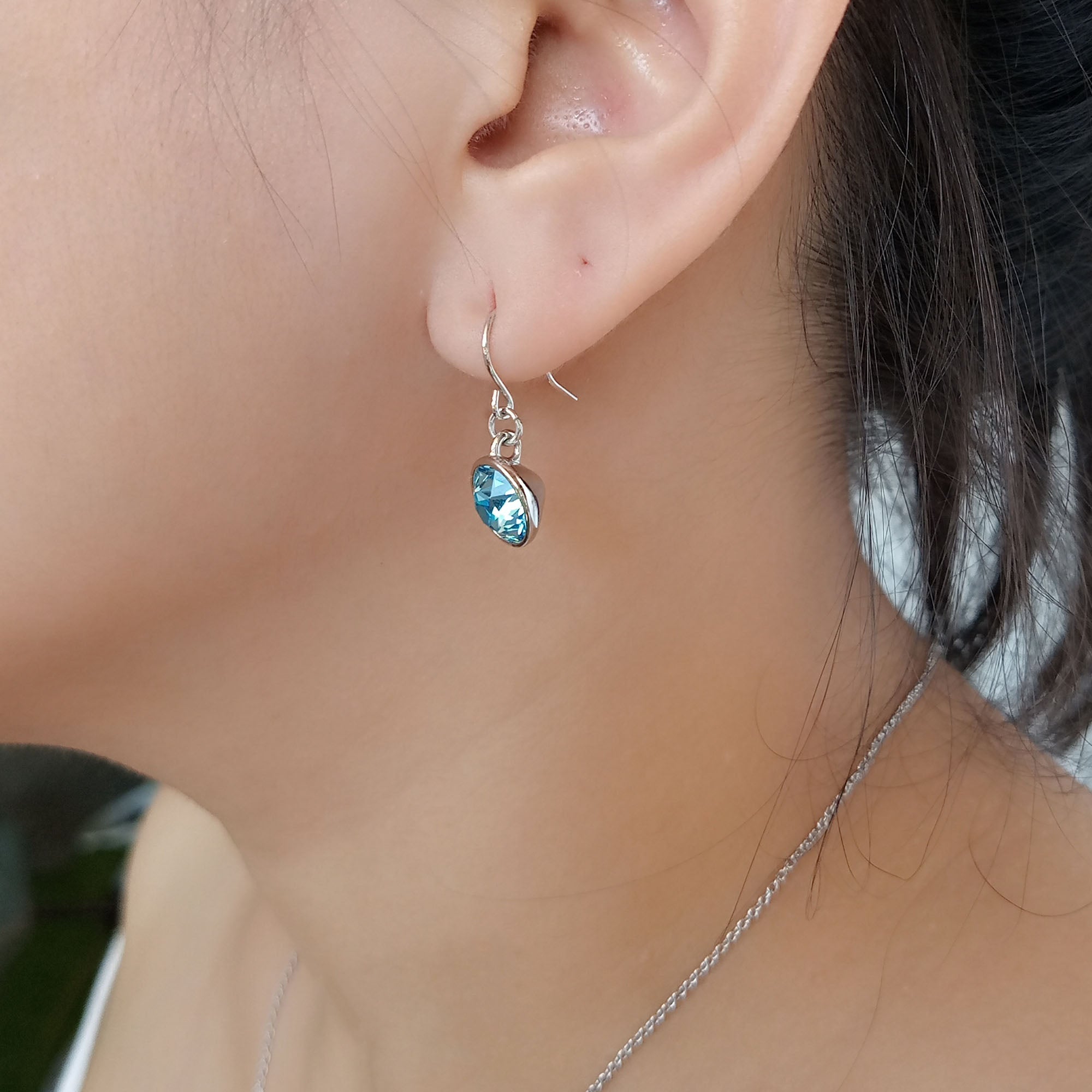 Round Crystal Dangle Earrings | Upsera