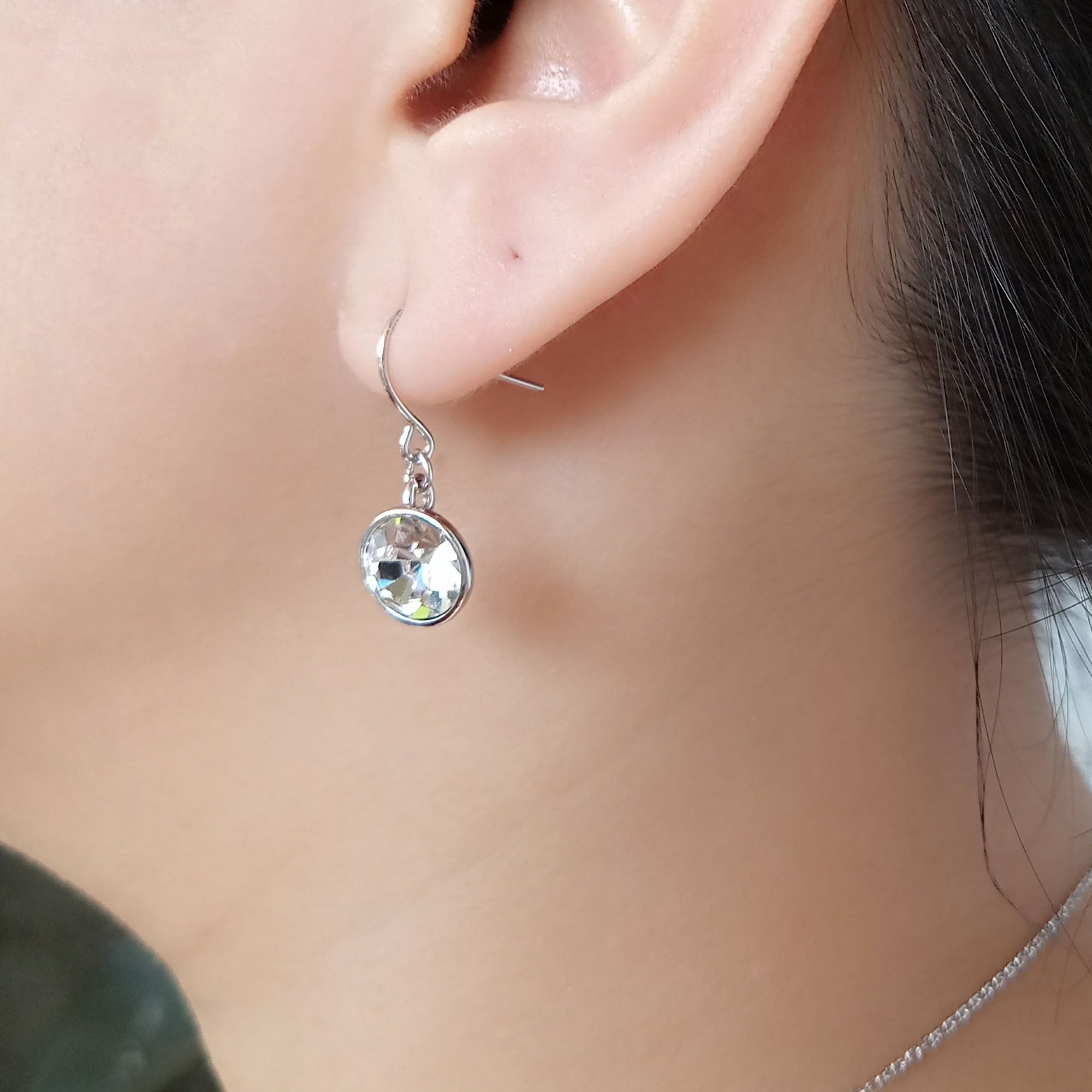 Diamond Crystal Dangle Earrings | Upsera