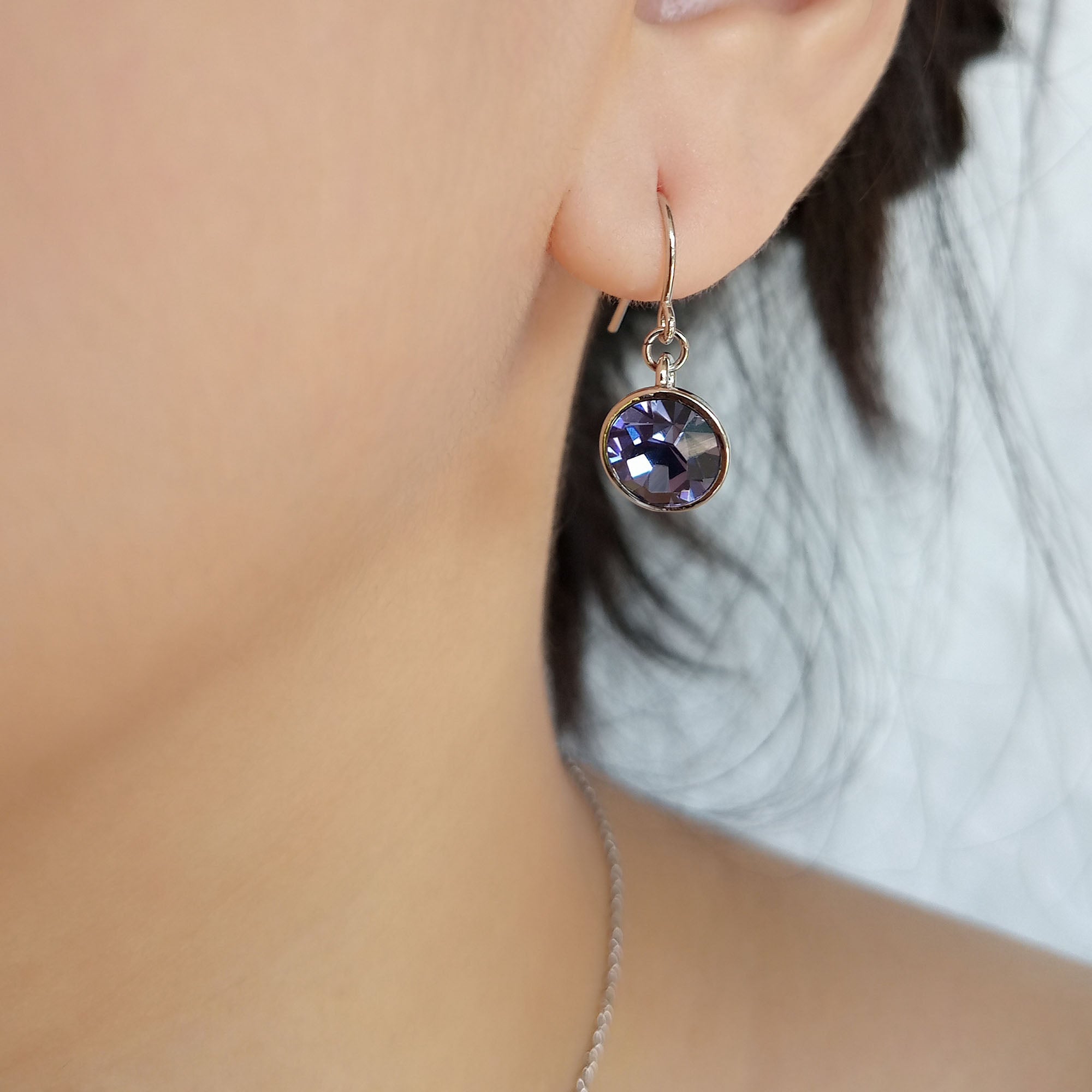 Tanzanite Crystal Dangle Earrings | Upsera
