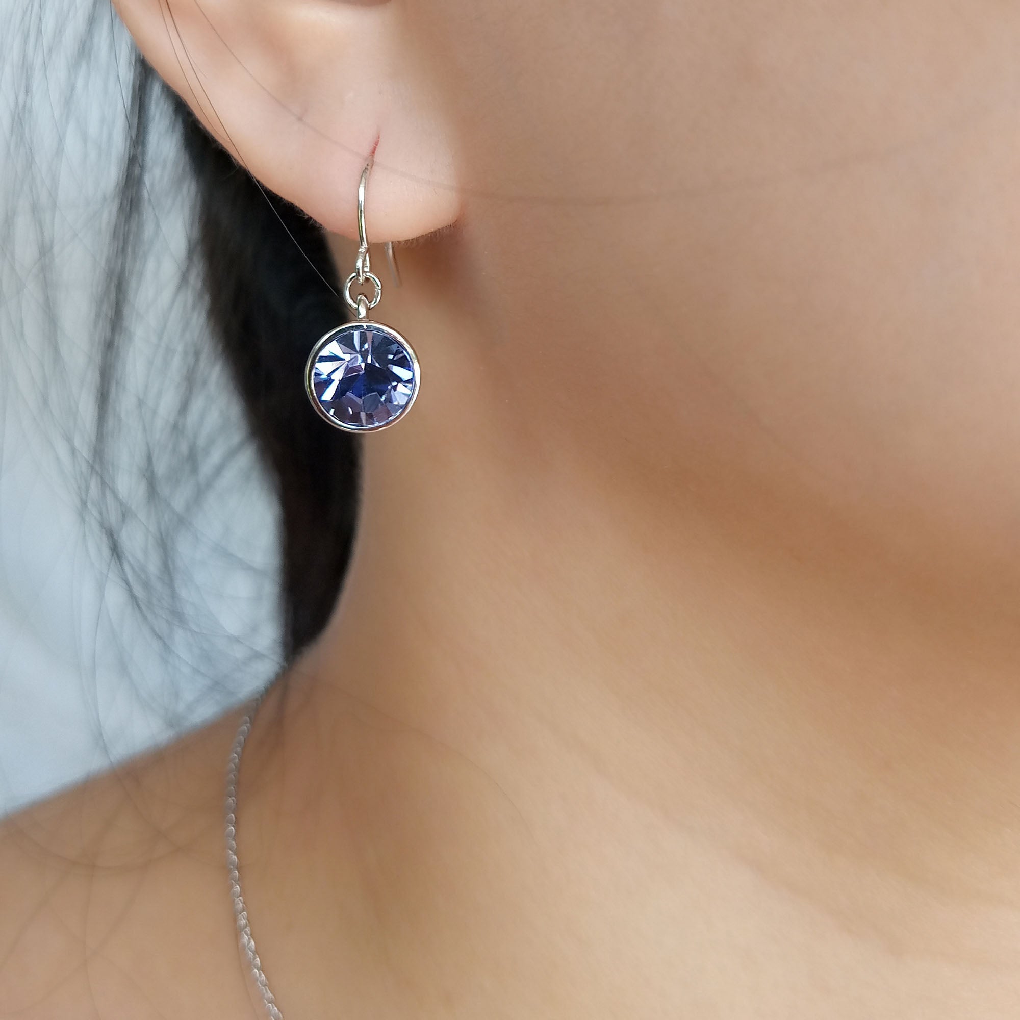 Tanzanite Crystal Dangle Earrings | Upsera