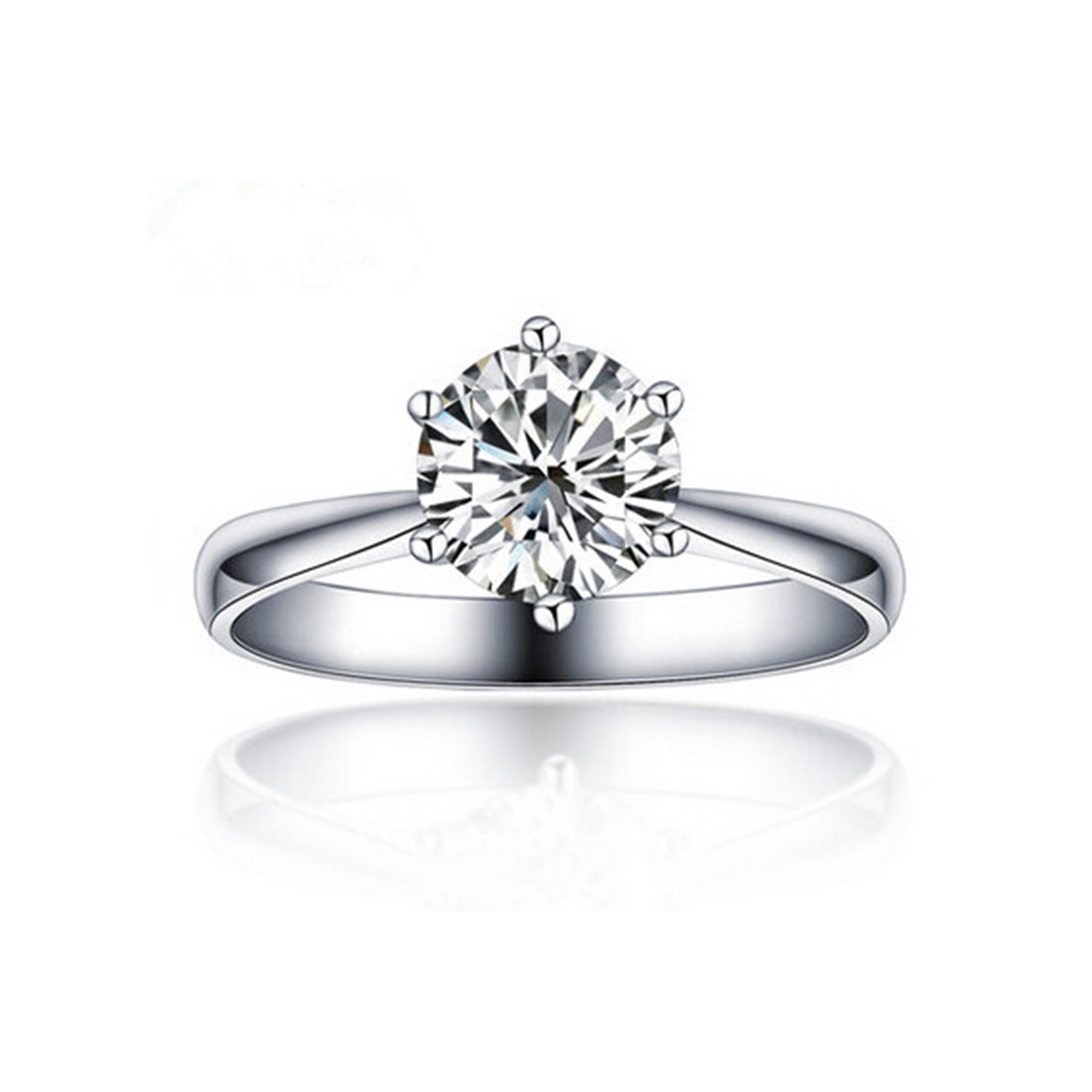 Round CZ Solitaire Ring