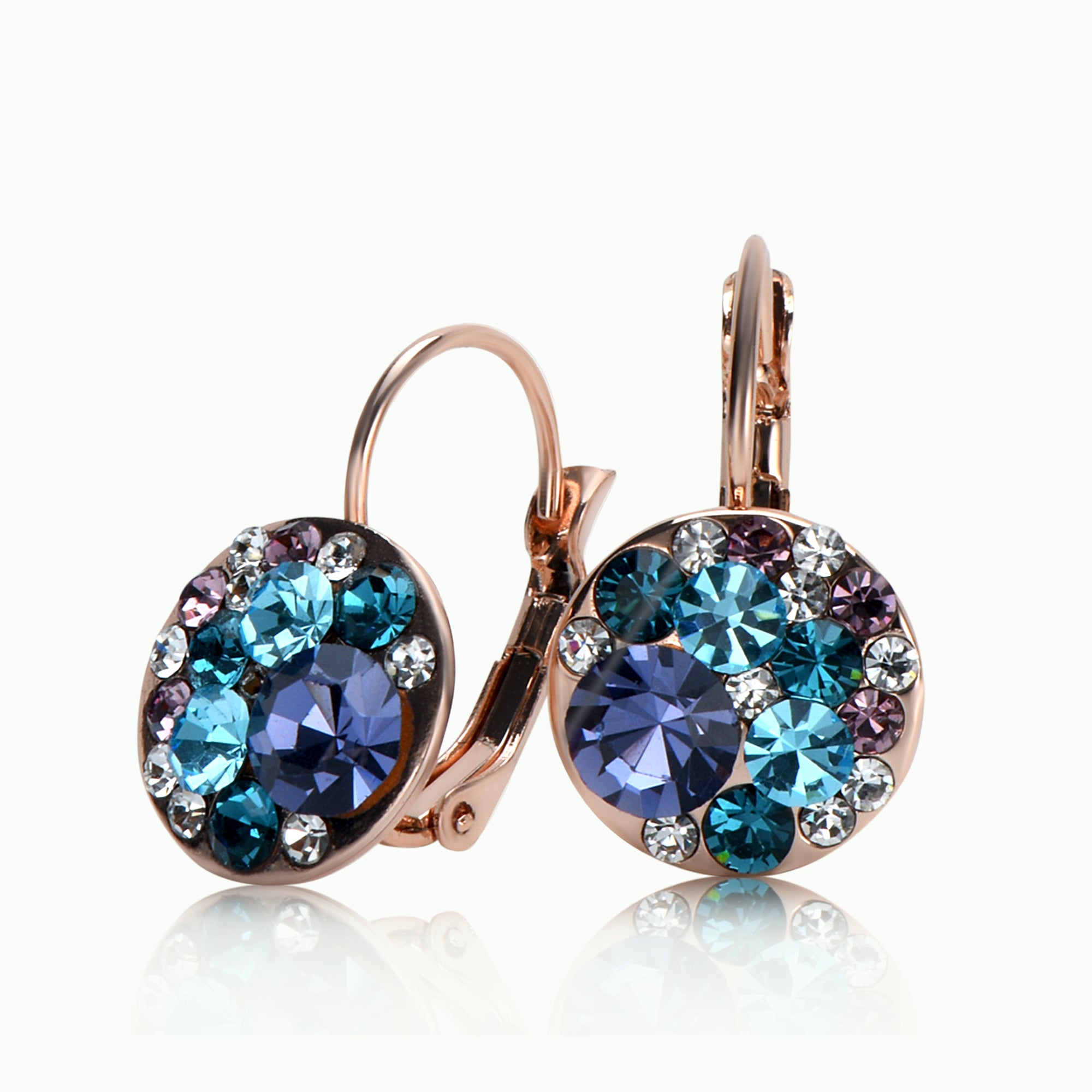 Crystal Leverback Earrings