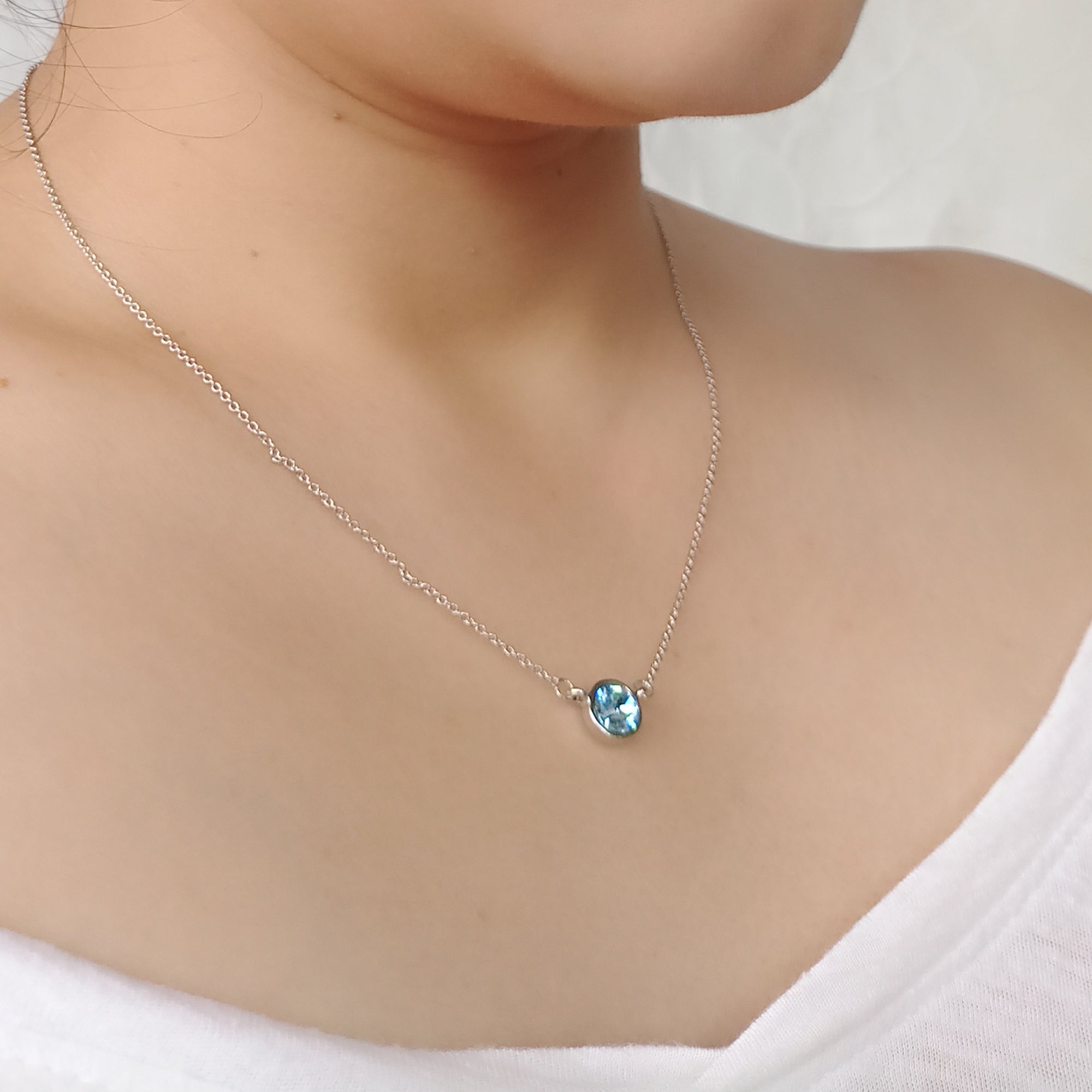 Rose Birthstone Necklace