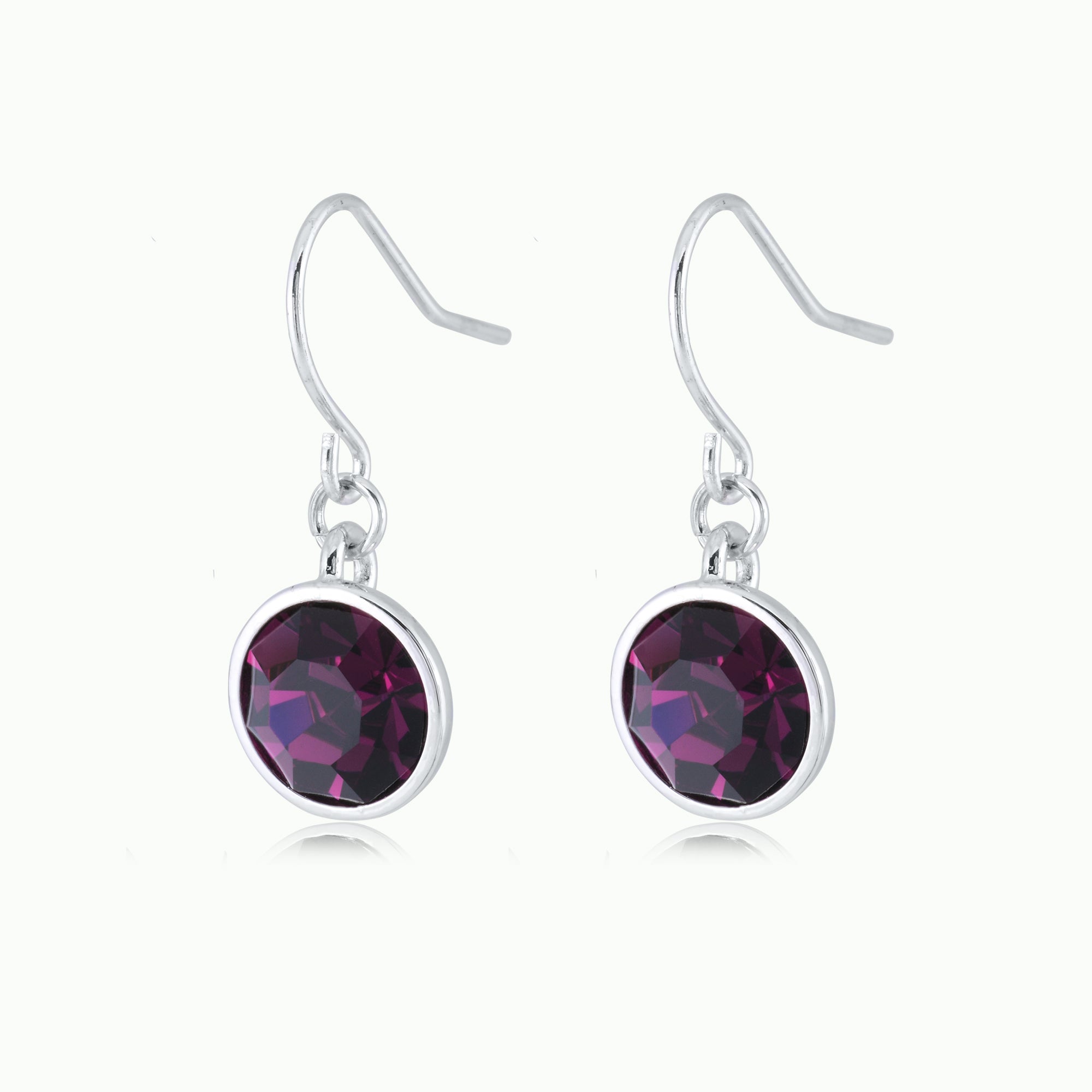 Amethyst Crystal Drop Earrings