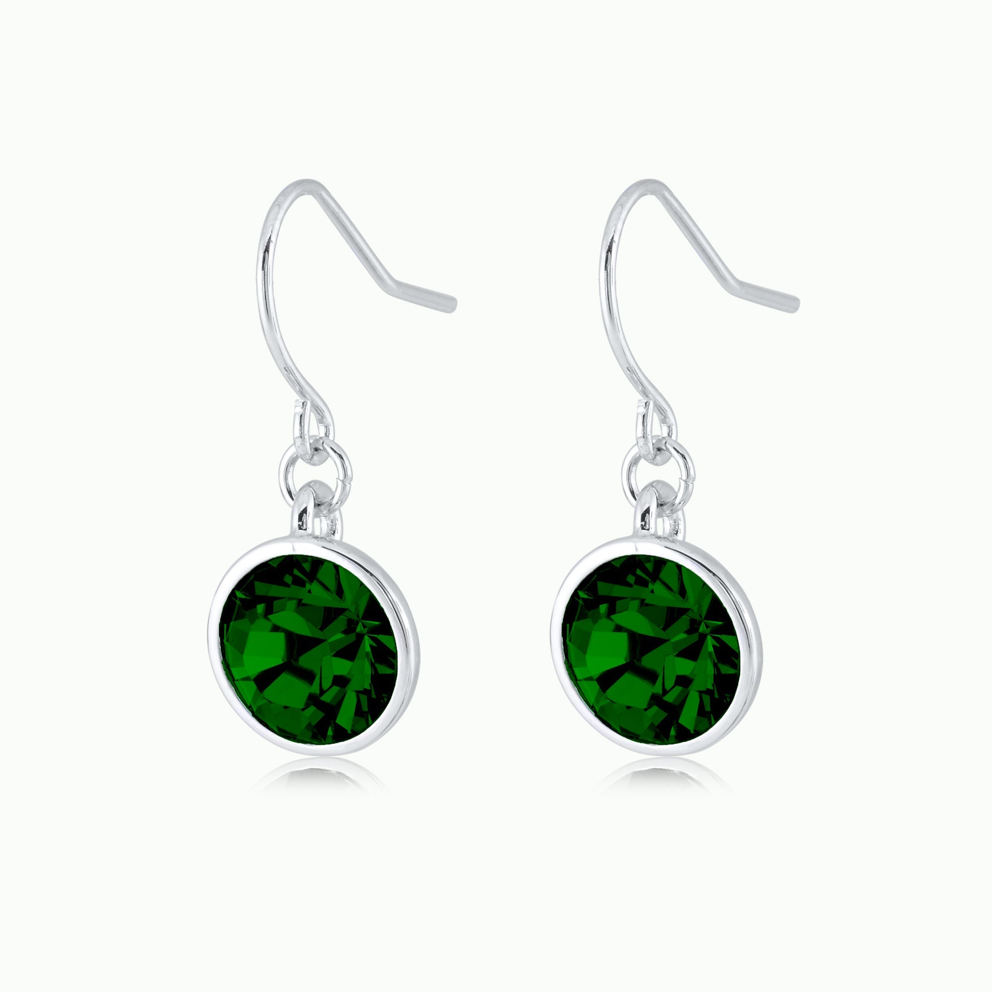 Emerald Crystal Drop Earrings