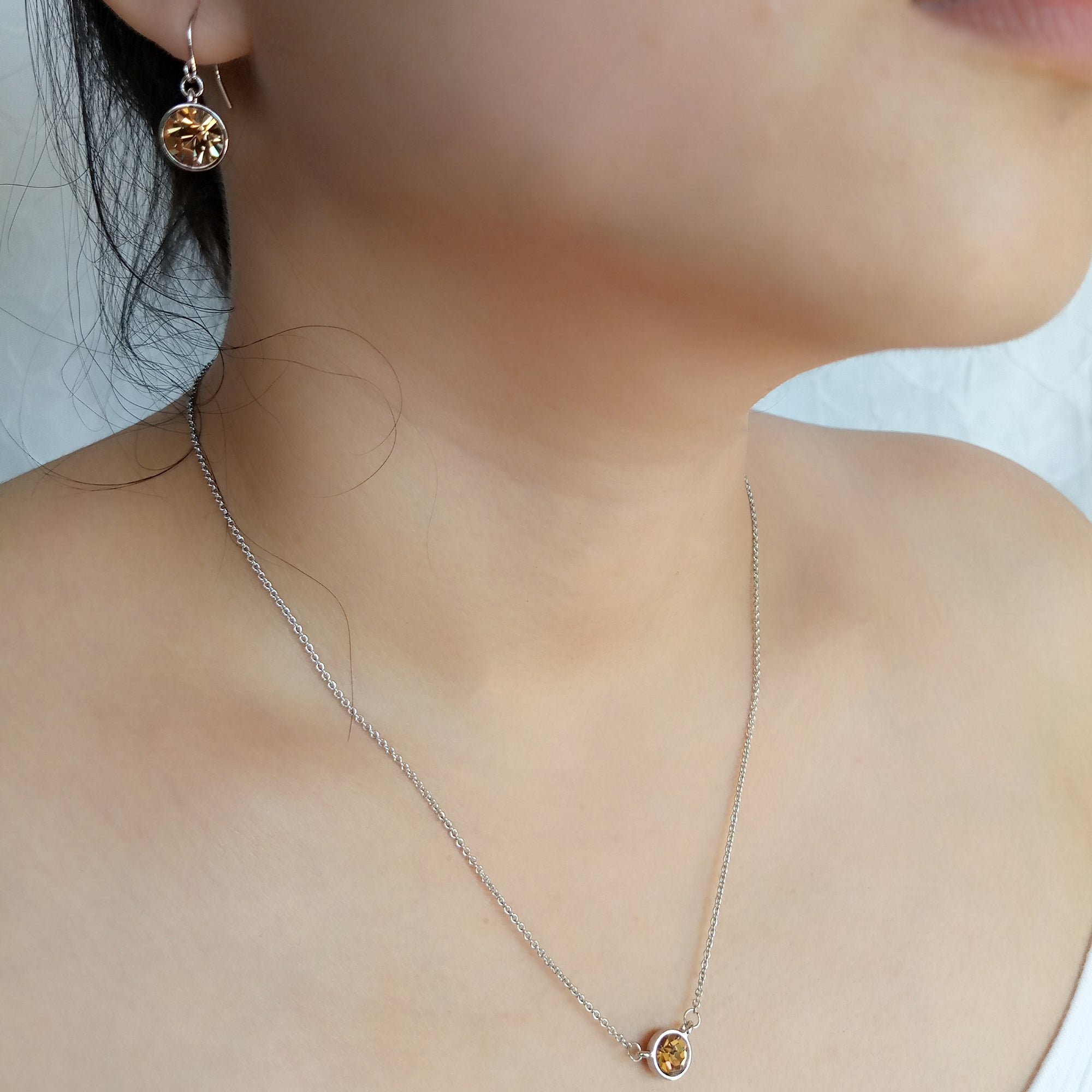 Topaz (November) Birthstone Necklace