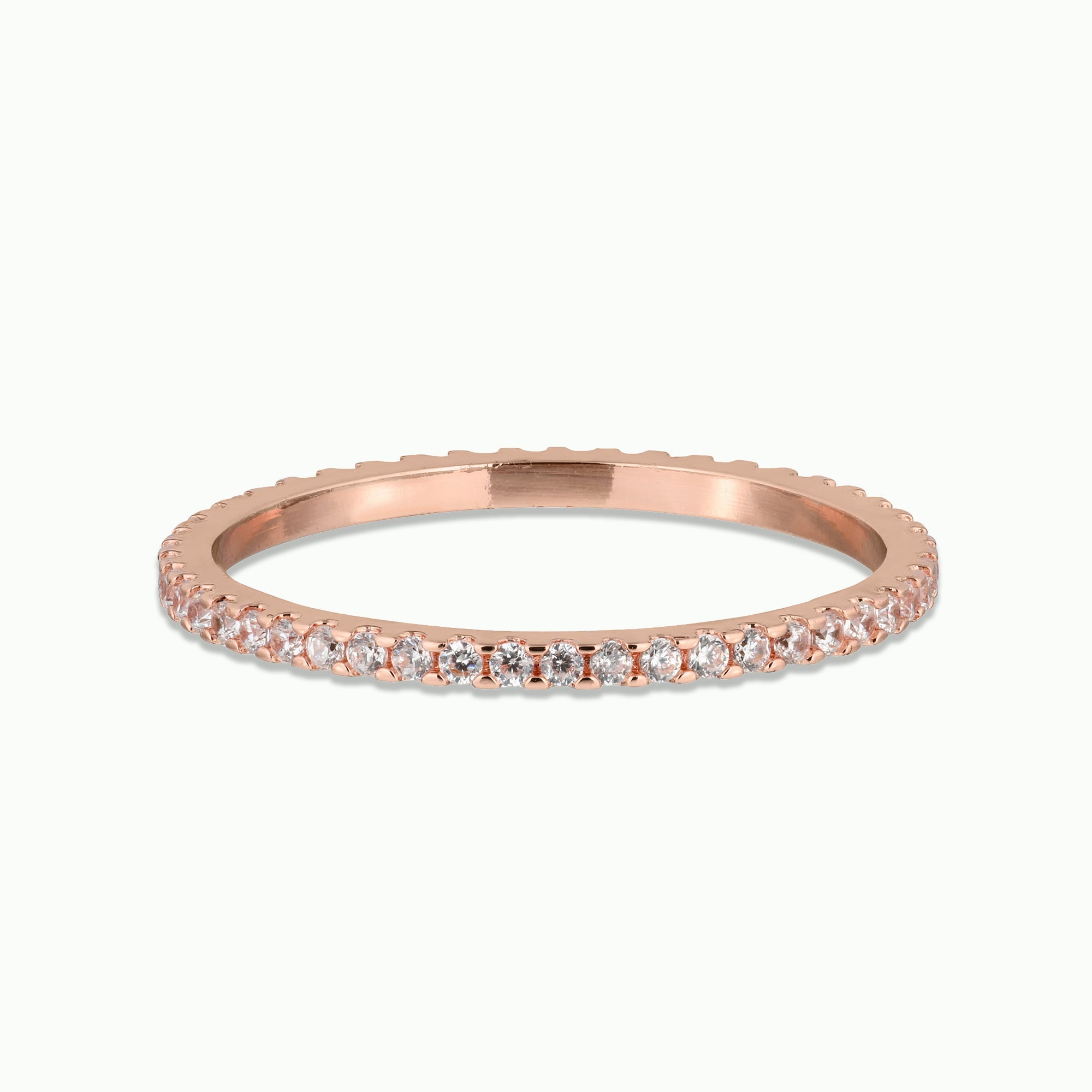 Rose Gold Pavé Eternity Ring