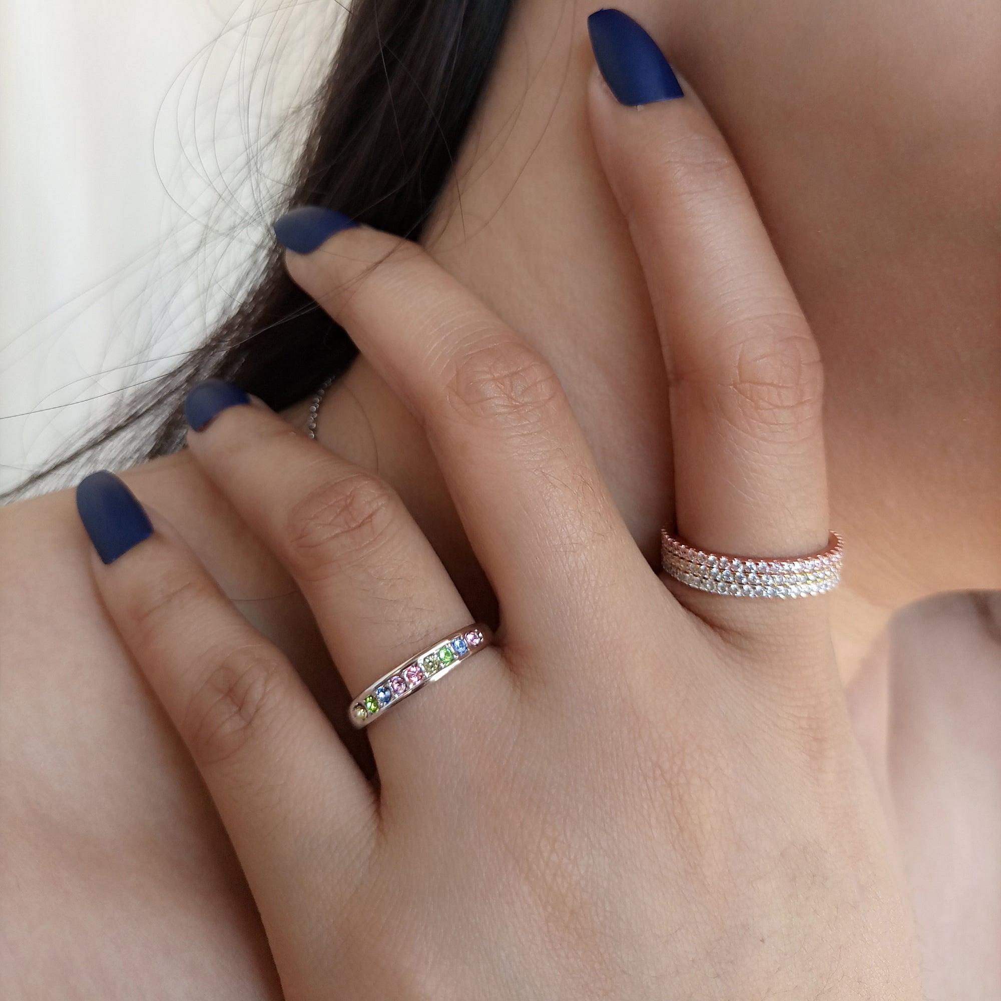 Silver Pavé Eternity Ring