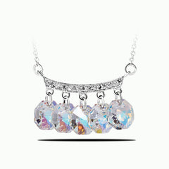 Aurora Borealis Crystal Charms Necklace