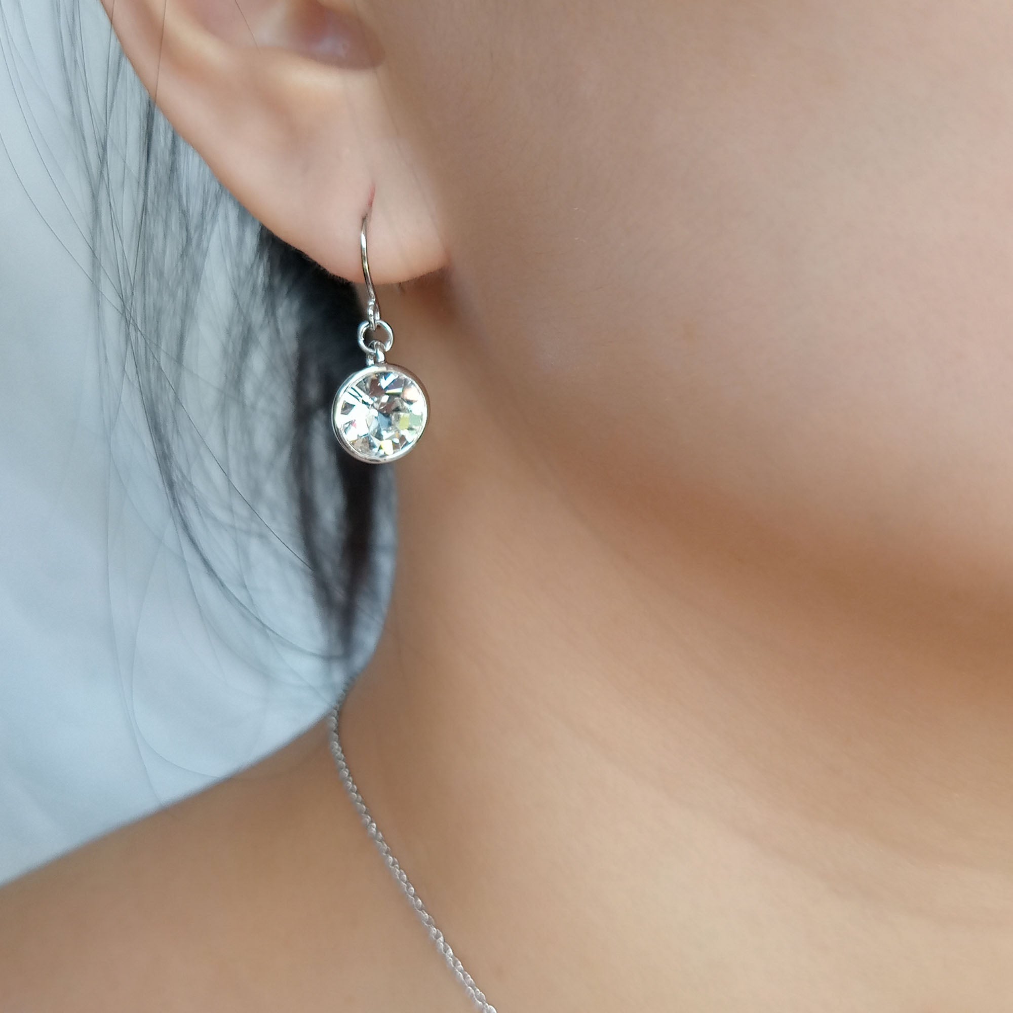 Diamond Crystal Dangle Earrings | Upsera
