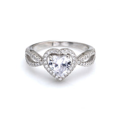 Halo Heart Engagement Ring