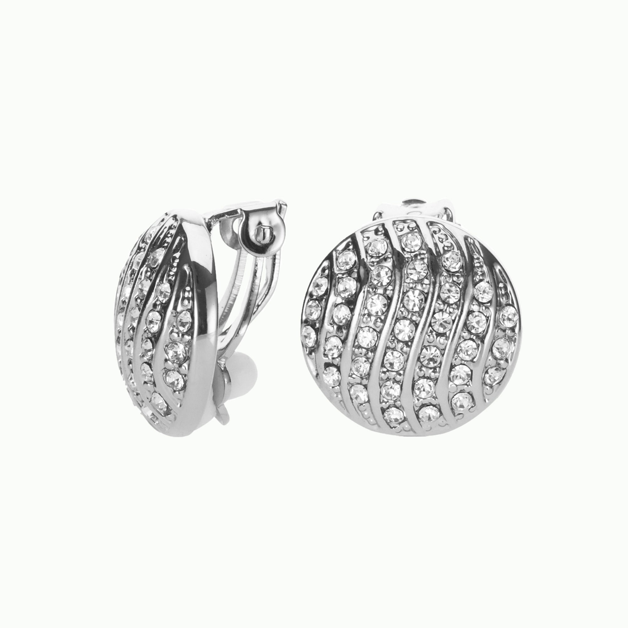 Pave Clip-On Earrings