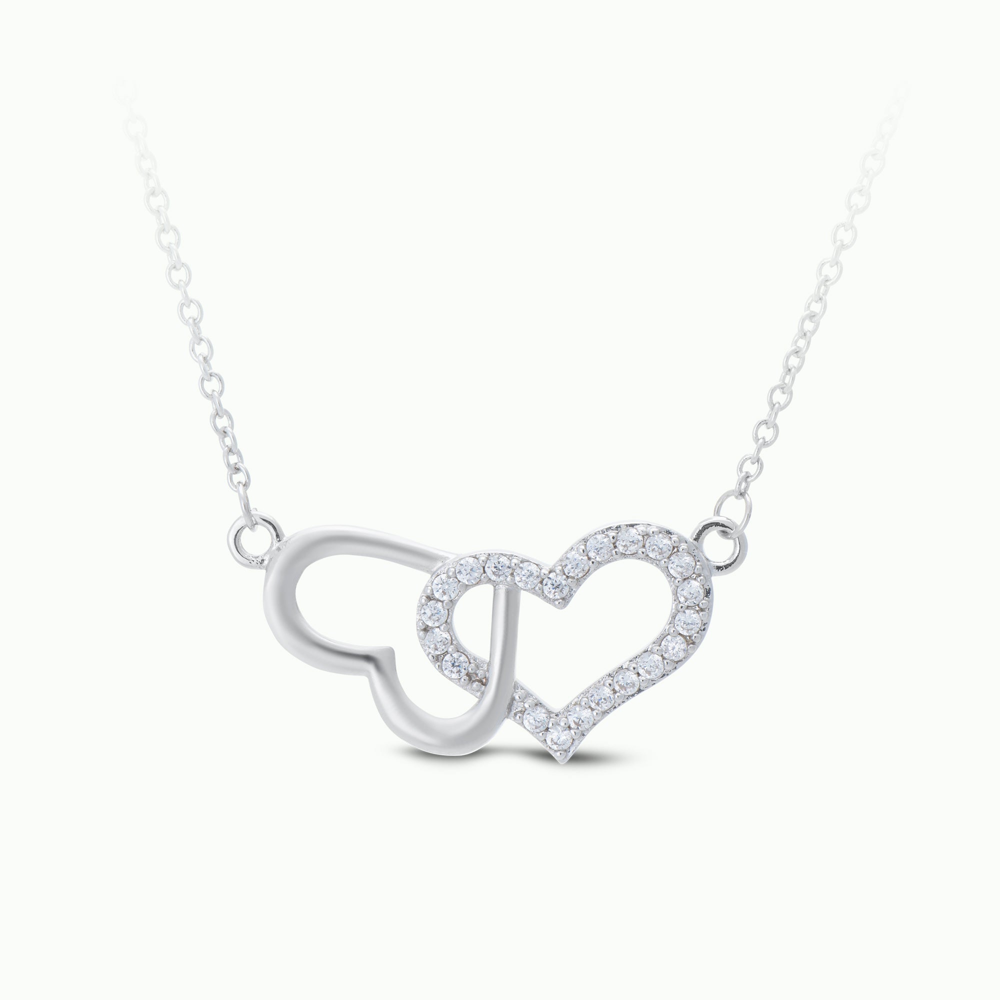 silver double heart clip art